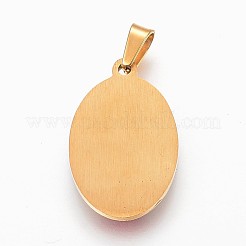 304 Stainless Steel Lady of Guadalupe Pendants&nbsp;STAS-F165-33G