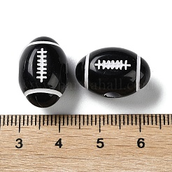 Spray Printed Opaque Acrylic European Beads&nbsp;SACR-P031-28B-03