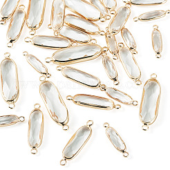 30Pcs Brass with Glass Links/Connector Charms&nbsp;GLAA-TA0004-13