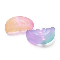 Rubberized Style Luminous Transparent Acrylic Beads&nbsp;LACR-Q002-04