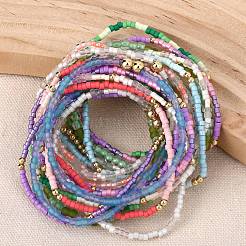 20Pcs 20 Colors Glass Seed Beaded Stretch Bracelet Sets&nbsp;BJEW-SW001593