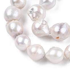 Natural Baroque Pearl Keshi Pearl Beads Strands&nbsp;PEAR-Q015-016-01