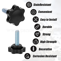 PP Plastic & Brass Plum Blossom Handle Nut&nbsp;DIY-SP0007-11C