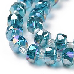 Electroplate Transparent Glass Beads Strands&nbsp;EGLA-H101-03B