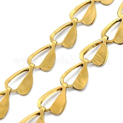 Brass Heart Link Chain Slider Bracelet Making&nbsp;AJEW-JB01603-01