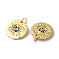 Rack Plating Brass Micro Pave Cubic Zirconia Pendants&nbsp;KK-F853-06G
