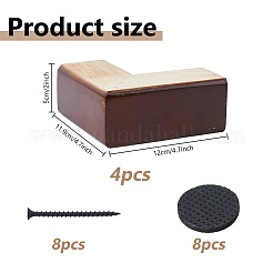 Wood L-Shaped Sofa Leg&nbsp;FIND-WH0365-126