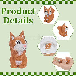 50Pcs Resin Squirrel Display Decorations&nbsp;DJEW-ME0001-04