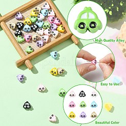 45Pcs 9 Colors Baking Paint Zinc Alloy Beads&nbsp;FIND-CJ0003-85