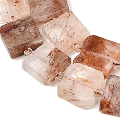 Natural Black Gold Rutilated Quartz Beads Strands&nbsp;GG-CBA4808-E01-01