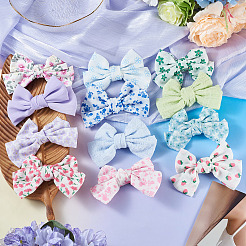 4Bags 4 Colors Cloth Bowknot Alligator Hair Clips&nbsp;PHAR-TA0001-20