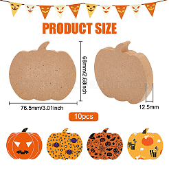 10Pcs MDF Wood Blank Display Decorations&nbsp;AJEW-BC0002-06A