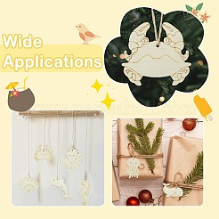 50Pcs Ocean Theme Unfinished Blank Wooden Pendants Set for Painting Arts&nbsp;DIY-CJC0015-05