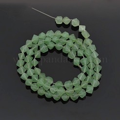 Cube Natural Green Aventurine Beads Strands&nbsp;G-N0154-38