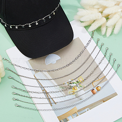 Iron & Brass Baseball Cap Chains&nbsp;HJEW-DC00058