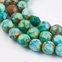 Dyed & Heated Natural Magnesite Beads Strands&nbsp;TURQ-F010-04A-4mm