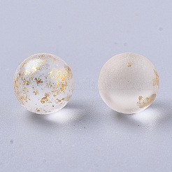 Transparent Spray Painted Frosted Glass Beads&nbsp;GLAA-N035-05A-02