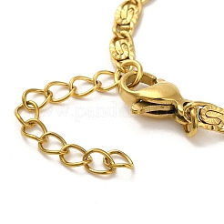 Ion Plating(IP)  304 Stainless Steel Lumachina Chain Bracelets&nbsp;BJEW-C079-01A-G