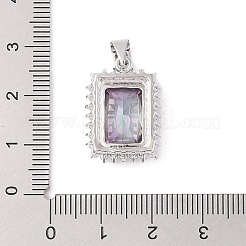 Rack Plating Brass Micro Pave Cubic Zirconia Pendants&nbsp;ZIRC-I066-06A-03