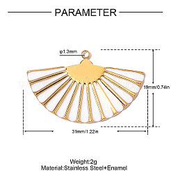 304 Stainless Steel Enamel Pendants&nbsp;STAS-OY013-63G