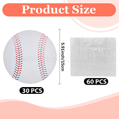 30Pcs Paper Baseball Card for Party Supplies Decorations&nbsp;AJEW-CP0010-48