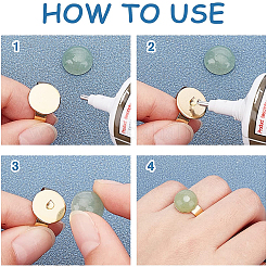 18Pcs 6 Style 304 Stainless Steel Adjustable Finger Rings Components&nbsp;STAS-UN0032-77