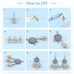 DIY Alloy Chandelier Earring Making Kits&nbsp;DIY-SC0012-40