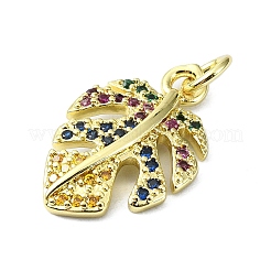 Brass Micro Pave Colorful Cubic Zirconia Pendants&nbsp;KK-H475-51G