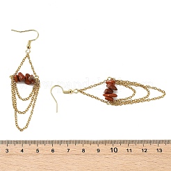 Natural Red Jasper Dangle Earrings&nbsp;EJEW-JE07287-02
