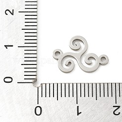 201 Stainless Steel Laser Cut Connector Charms&nbsp;STAS-R133-02P-01