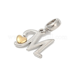 Brass European Dangle Charms&nbsp;KK-Z097-01M-GP