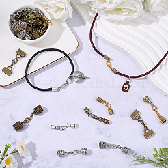 32Pcs 8 Styles Alloy Cord Ends&nbsp;HJEW-SC0003-08