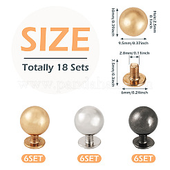 18 Sets 3 Colors Iron Screws&nbsp;FIND-TA0006-29B