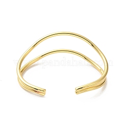 Rack Plating Brass Cuff Bangles&nbsp;BJEW-A137-10G