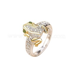 Brass with Crystal Rhinestone Finger Rings&nbsp;FS-WG7BD91-01