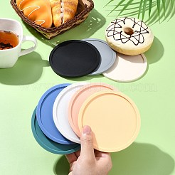 8 Pcs 8 Colors Silicone drainage insulation coaster with marble pattern&nbsp;ST-CJ0008-10