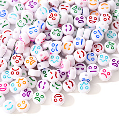 White Opaque Acrylic Beads&nbsp;MACR-YW0001-20B