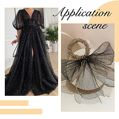 Polyester Mesh Lace Fabric&nbsp;DIY-WH0504-430B