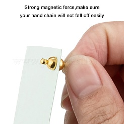 Round Brass Magnetic Clasps with Loops&nbsp;KK-D331-G-NF