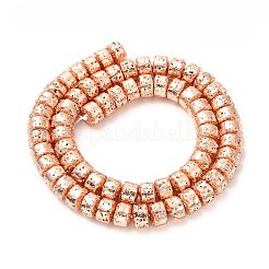Electroplated Natural Lava Rock Beads Strands&nbsp;G-G984-12RG