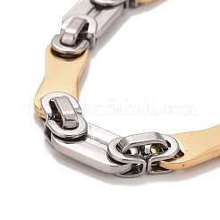 PVD Vacuum Plating 201 Stainless Steel Bar Link Chain Bracelets&nbsp;STAS-E160-01GP