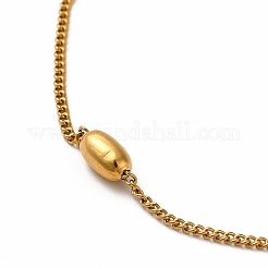 Ion Plating(IP) 304 Stainless Steel Curb Chain Necklaces&nbsp;NJEW-P275-01G