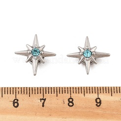 Rhinestone Star Clip-on Earrings&nbsp;EJEW-B116-01P-04
