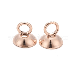 201 Stainless Steel Bead Cap Pendant Bails&nbsp;STAS-L244-27D-RG