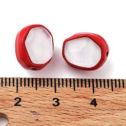 Spray Painted Alloy Bead&nbsp;PALLOY-H134-26A