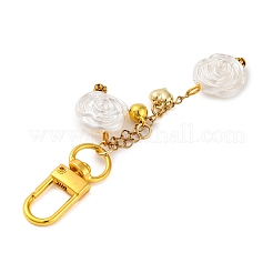 Flower ABS Plastic Imitation Pearl Pendant Decoration&nbsp;HJEW-JM02440