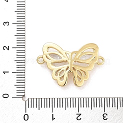 Rack Plating Brass Pave Cubic Zirconia Butterfly Connector Charms&nbsp;KK-Z064-36G-01