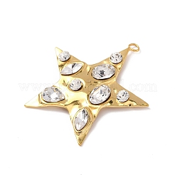 304 Stainless Steel Cubic Zirconia Pendants&nbsp;X-STAS-Z182-07G-03