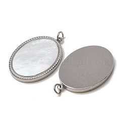 303 Stainless Steel & Natural Shell Pendants&nbsp;SH-CBA1E47-04P
