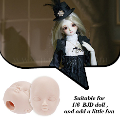 Rubber Craft Doll Head&nbsp;DIY-WH0671-035